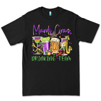Black mardi gras drinking team Premium Tee - MaliasSmallBusiness