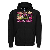 Black cupid's favorite teacher Zipper Hoodie - OliviaCreatesArt
