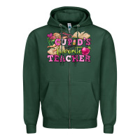 Sports Green cupid's favorite teacher Zipper Hoodie - OliviaCreatesArt