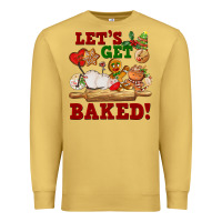 Antique Gold let's get baked Premium Sweatshirt - FaDigitalArtStudio
