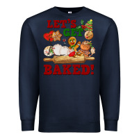 Navy let's get baked Premium Sweatshirt - FaDigitalArtStudio