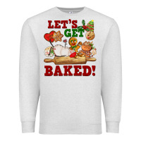 Oatmeal Heather let's get baked Premium Sweatshirt - FaDigitalArtStudio