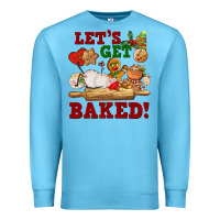 Ocean Blue let's get baked Premium Sweatshirt - FaDigitalArtStudio