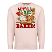 Pale Pink let's get baked Premium Sweatshirt - FaDigitalArtStudio