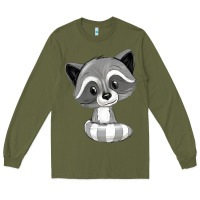Army Green raccoon Long Sleeve Tee - texasbilliewilder