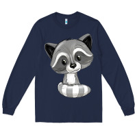 Navy raccoon Long Sleeve Tee - texasbilliewilder