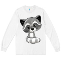 White raccoon Long Sleeve Tee - texasbilliewilder