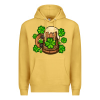 Antique Gold St. Patrick's Beer and shamrock Premium Hoodie - OliviaCreatesArt