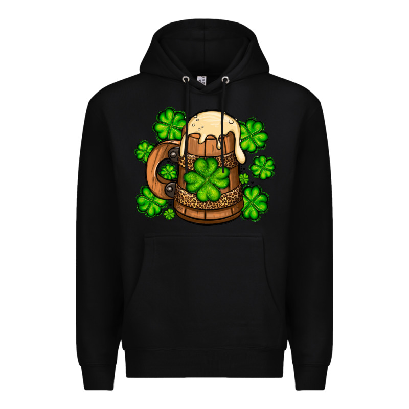 St. Patrick's Beer And Shamrock Premium Hoodie by OliviaCreatesArt | Teevron