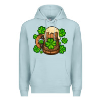 Blue Mist St. Patrick's Beer and shamrock Premium Hoodie - OliviaCreatesArt