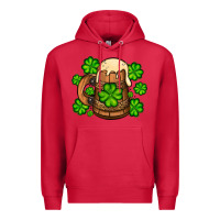 Cardinal St. Patrick's Beer and shamrock Premium Hoodie - OliviaCreatesArt