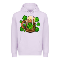 Lilac St. Patrick's Beer and shamrock Premium Hoodie - OliviaCreatesArt