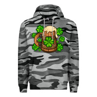 Slate Camo St. Patrick's Beer and shamrock Premium Hoodie - OliviaCreatesArt