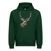 Foreset Green Mule Buck Deer Head Urban Hoodie - LillyAllenDesigns