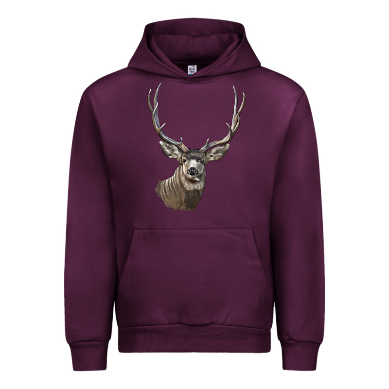 Mule Buck Deer Head Urban Hoodie by LillyAllenDesigns | Teevron