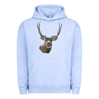 Pigment Grape Ice Mule Buck Deer Head Urban Hoodie - LillyAllenDesigns