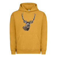 Pigment Peanut Butter Mule Buck Deer Head Urban Hoodie - LillyAllenDesigns