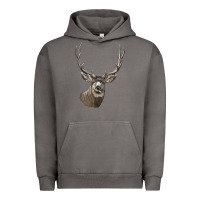 Pigment Tornado Mule Buck Deer Head Urban Hoodie - LillyAllenDesigns