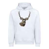 White Mule Buck Deer Head Urban Hoodie - LillyAllenDesigns