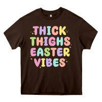 Chocolate Brown thicks thighs easter vibes Heavy Core Tee - MaliasSmallBusiness