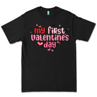 Black my first valentines day Premium Tee - MaliasSmallBusiness