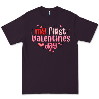 Plum my first valentines day Premium Tee - MaliasSmallBusiness