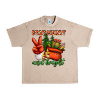 French Oak stay merry and bright peace hand Urban Heavy Tee - Jasminsmagicworld