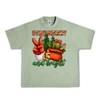 Oil Green stay merry and bright peace hand Urban Heavy Tee - Jasminsmagicworld
