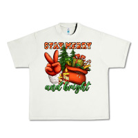 Pistachio stay merry and bright peace hand Urban Heavy Tee - Jasminsmagicworld