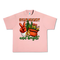 Salmon stay merry and bright peace hand Urban Heavy Tee - Jasminsmagicworld