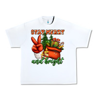 White stay merry and bright peace hand Urban Heavy Tee - Jasminsmagicworld