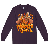 Plum Pumpkin queen Fall black girl sneakers Long Sleeve Tee - RanaPortraitStore
