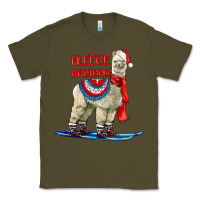 Army Green Fleece Navidad Alpaca Classic Tee - LillyAllenDesigns