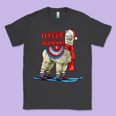 Fleece Navidad Alpaca Classic Tee Designed By Lillyallendesigns