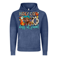 Vintage Denim holy cow 100 days of school Vintage Hoodie - Artiststas