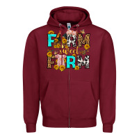 Burgundy farm sweet farm western  olivia Zipper Hoodie - OliviaCreatesArt
