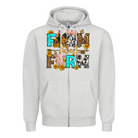 Dove Grey farm sweet farm western  olivia Zipper Hoodie - OliviaCreatesArt