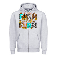Heather Grey farm sweet farm western  olivia Zipper Hoodie - OliviaCreatesArt