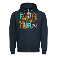 Navy farm sweet farm western  olivia Zipper Hoodie - OliviaCreatesArt