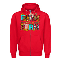 Red farm sweet farm western  olivia Zipper Hoodie - OliviaCreatesArt