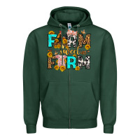 Sports Green farm sweet farm western  olivia Zipper Hoodie - OliviaCreatesArt