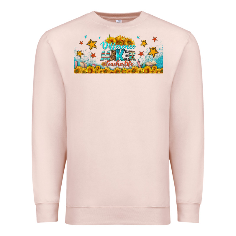 Difference Maker Teacher Life Libbey Glass Premium Sweatshirt by BundleAndBundleShop | Teevron