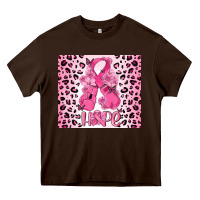 Chocolate Brown breast cancer with boxing gloves Heavy Core Tee - MaliasSmallBusiness