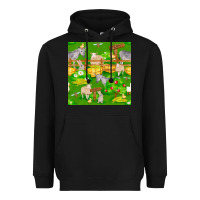 Black farm life seamless pattern Heavyweight Hoodie - FaDigitalArtStudio