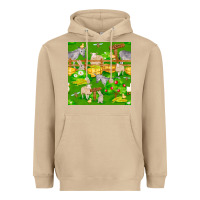 Mushroom farm life seamless pattern Heavyweight Hoodie - FaDigitalArtStudio
