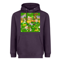 Plum farm life seamless pattern Heavyweight Hoodie - FaDigitalArtStudio