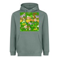 Sage farm life seamless pattern Heavyweight Hoodie - FaDigitalArtStudio