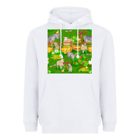 White farm life seamless pattern Heavyweight Hoodie - FaDigitalArtStudio