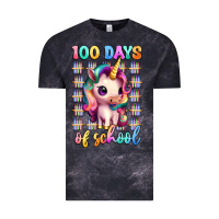 Cloud Black 100 days of school unicorn Vintage Tee - Artiststas