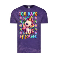 Cloud Purple 100 days of school unicorn Vintage Tee - Artiststas